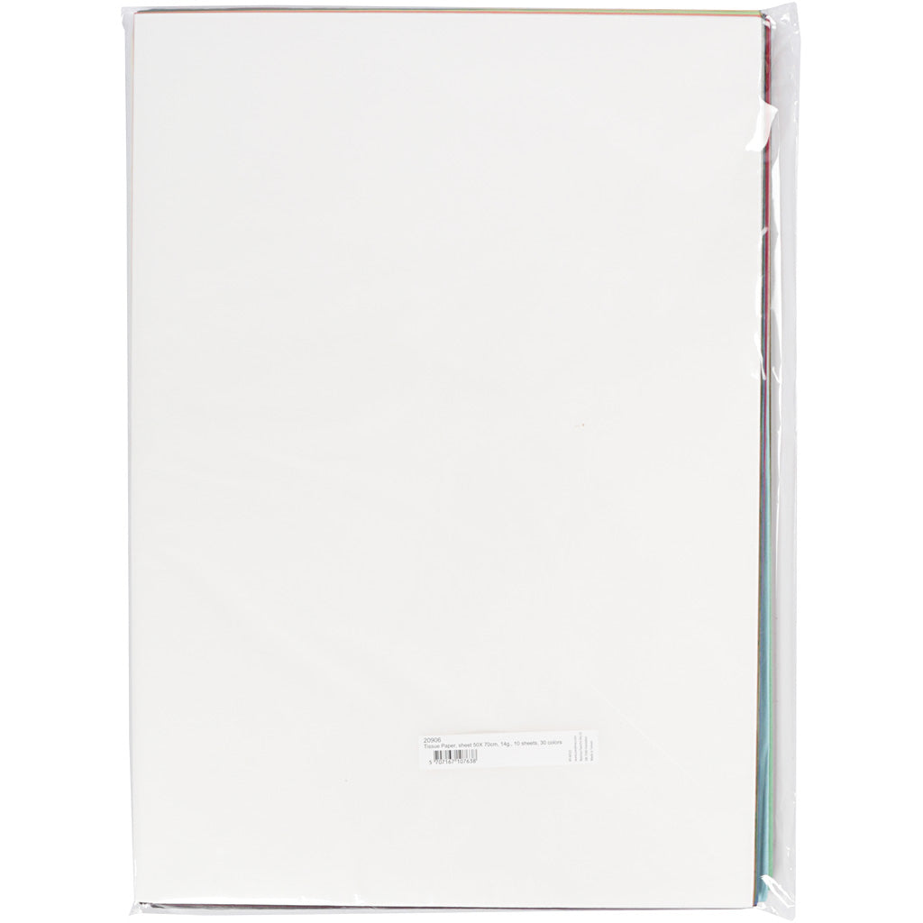 Seidenpapier verschiedene Farben - 50x70cm - 14g / 300 Bl. (1 Pck.) [HOB20906]