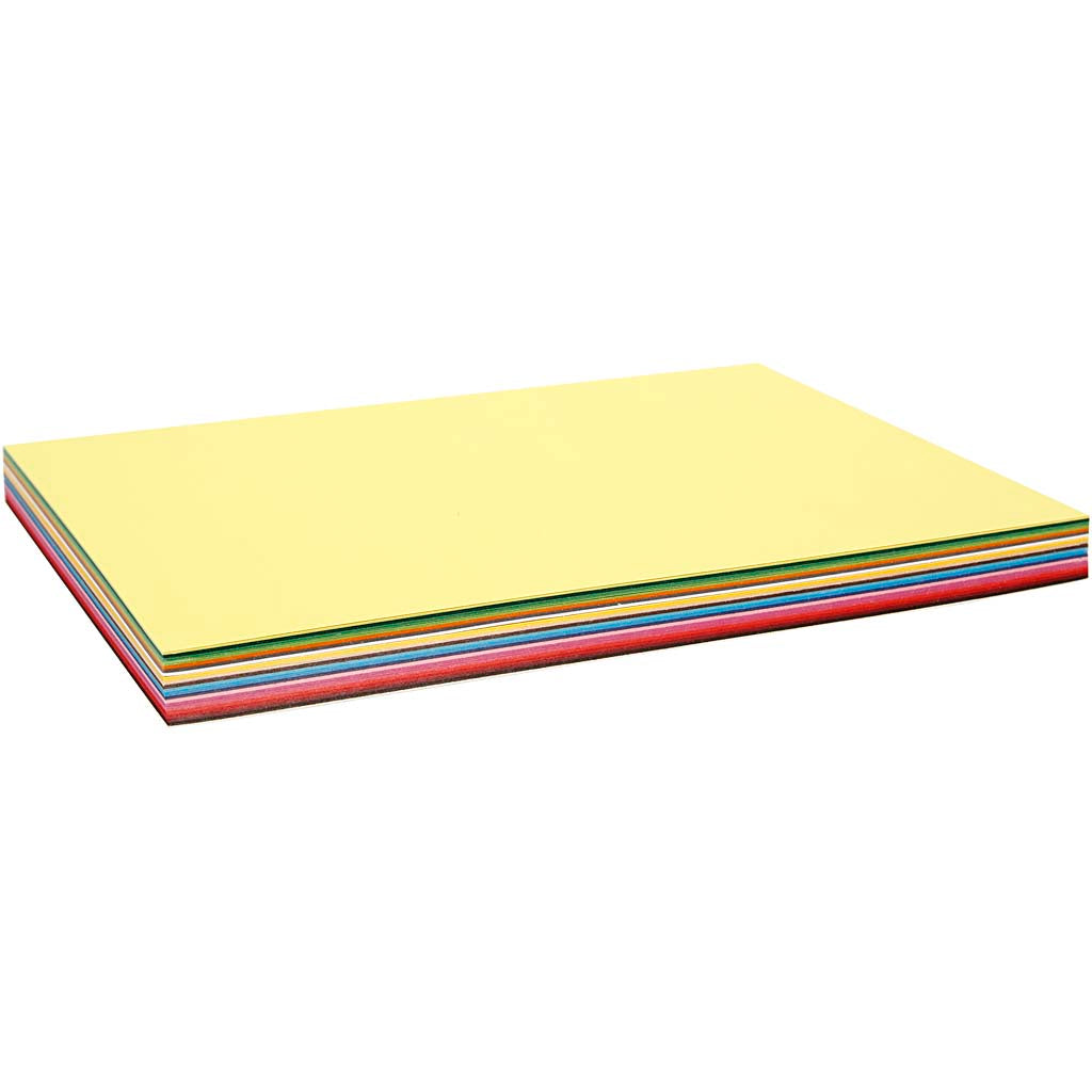 Farbkarton, A5 148x210 mm,  180 g, Sortierte Farben, 60Bl. sort. [HOB214250]