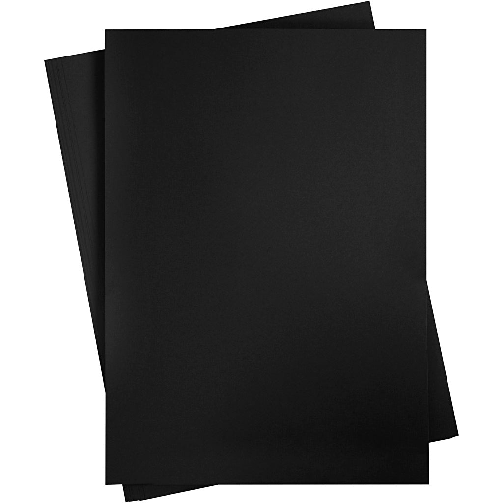 Card, A2, sheet 420x594 mm, 180 g, black, 10 sheet