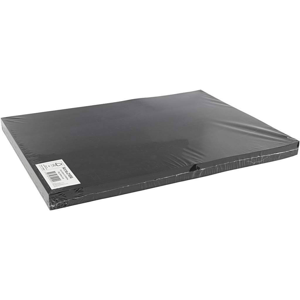 Karton, einfärbig, A3, Blatt 297x420 mm, 200 g, Schwarz, 100 Bl./ 1 Pck [HOB-21654]