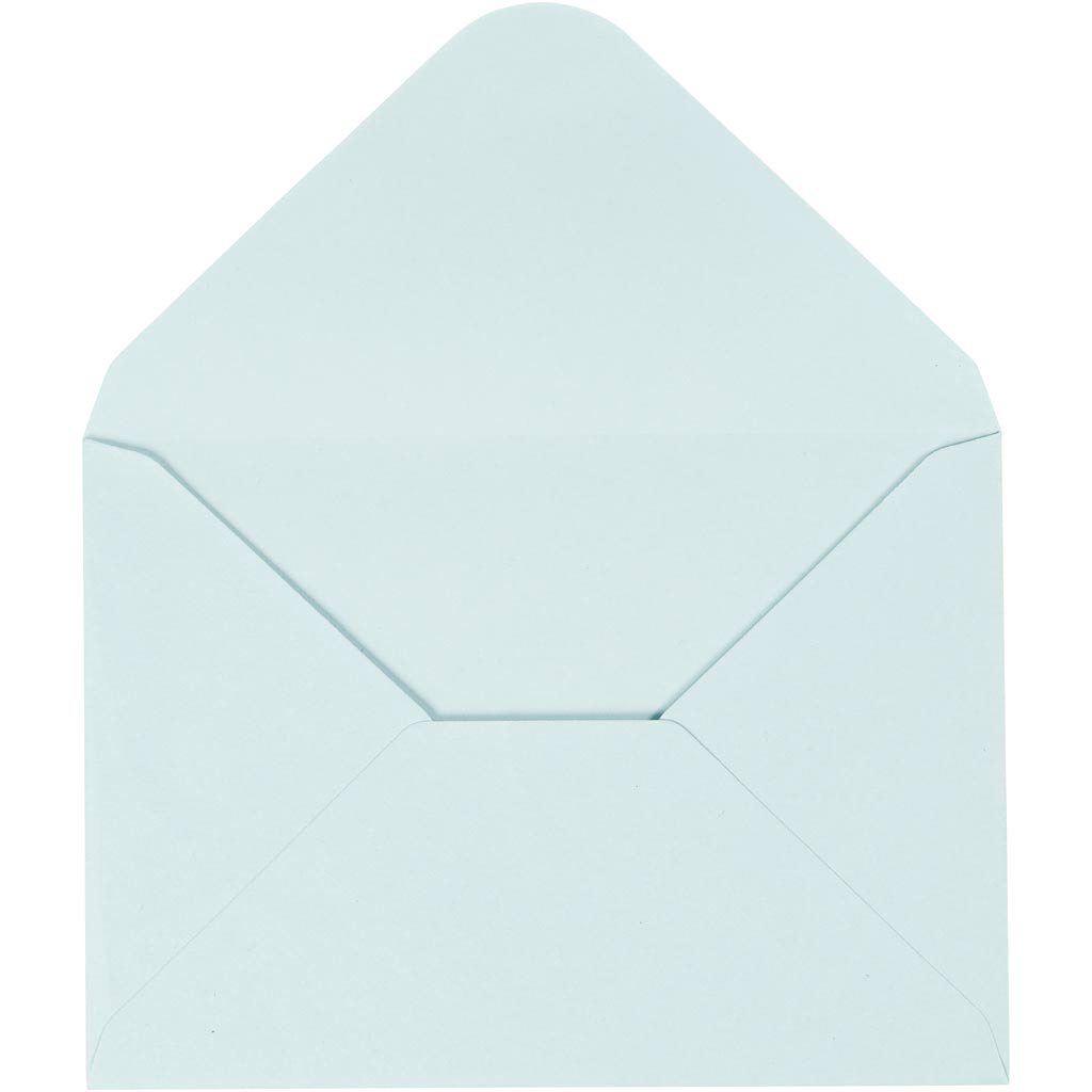 Envelopes, envelope size 11,5x16 cm, 110 g, light blue, 10 pc