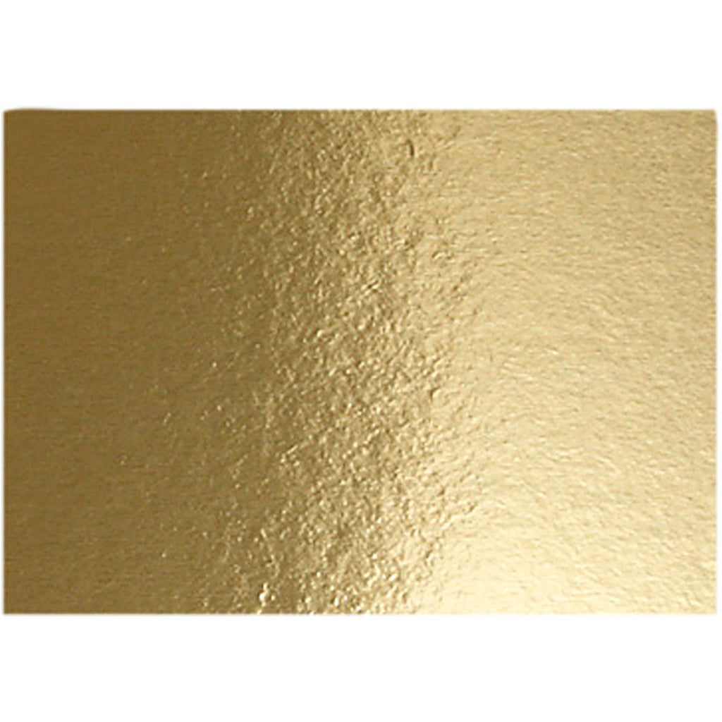 Metallic Foil Card, A4, sheet 210x297 mm, 280 g, gold, 10 sheet