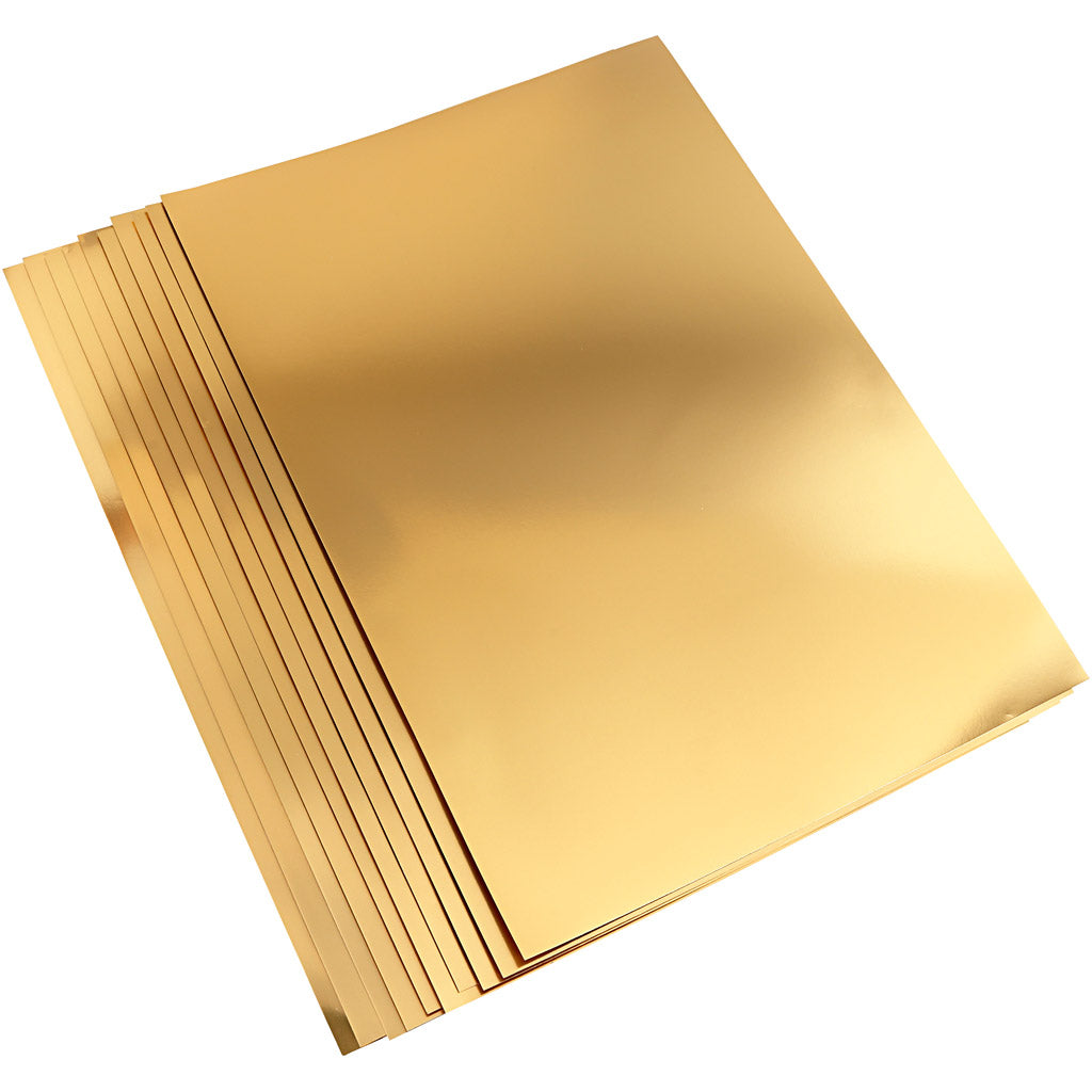 Metallic-Folienkarton, A2 420x600 mm,  280 g, Gold, 10Bl. [HOB220840]