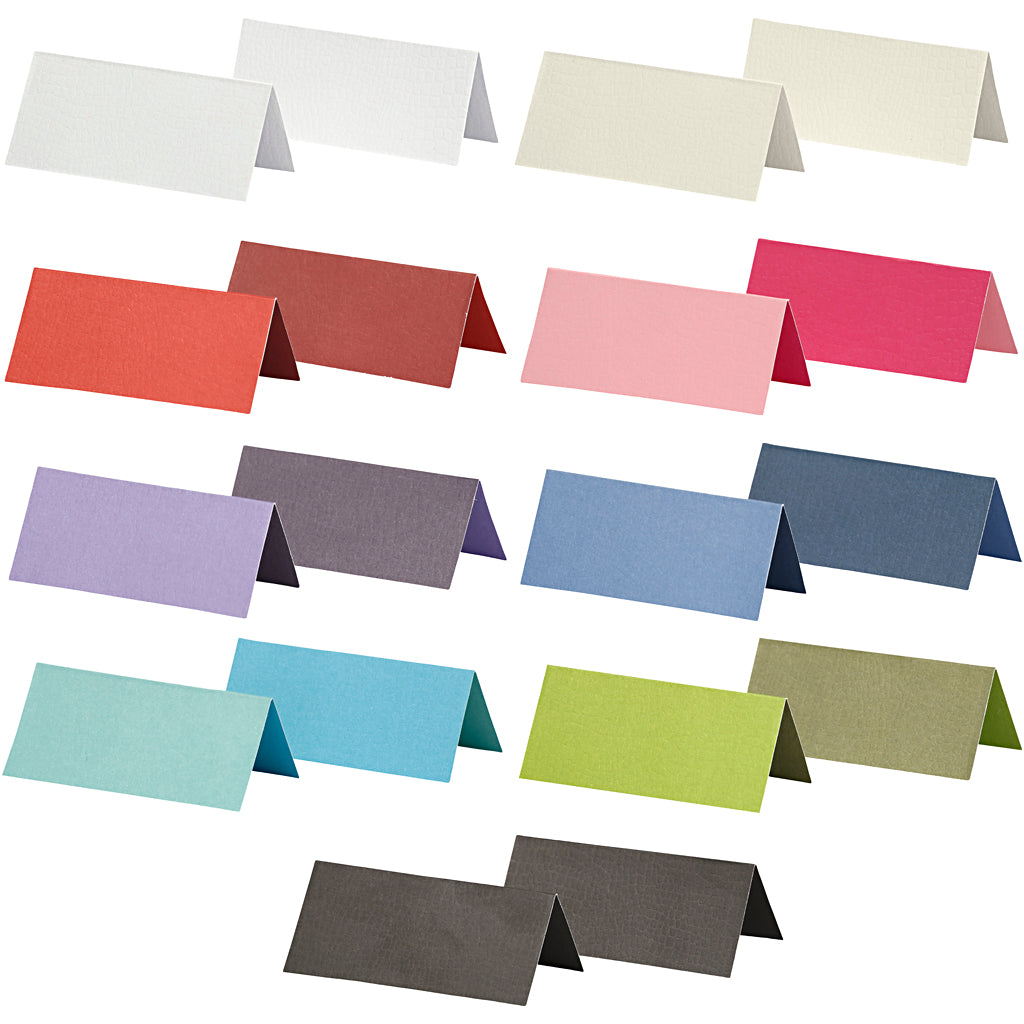 Table place cards, size 9x4 cm, Content may vary , 250 g, assorted colours, 30 pack