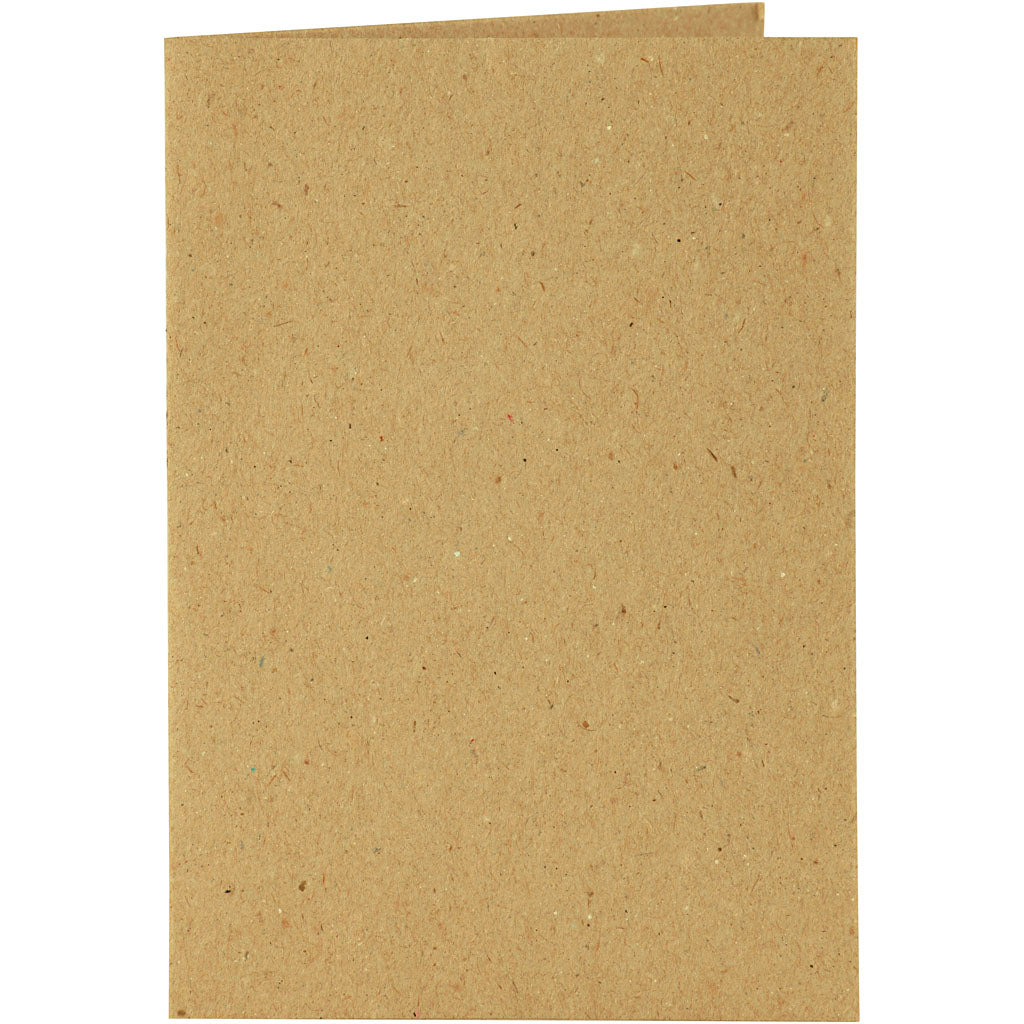 Karten & Kuverts, Kartengröße 10,5x15 cm, Umschlaggröße 11,5x16,5 cm, 110+230 g, Natur, 6 Set/ 1 Pck [HOB-23021]