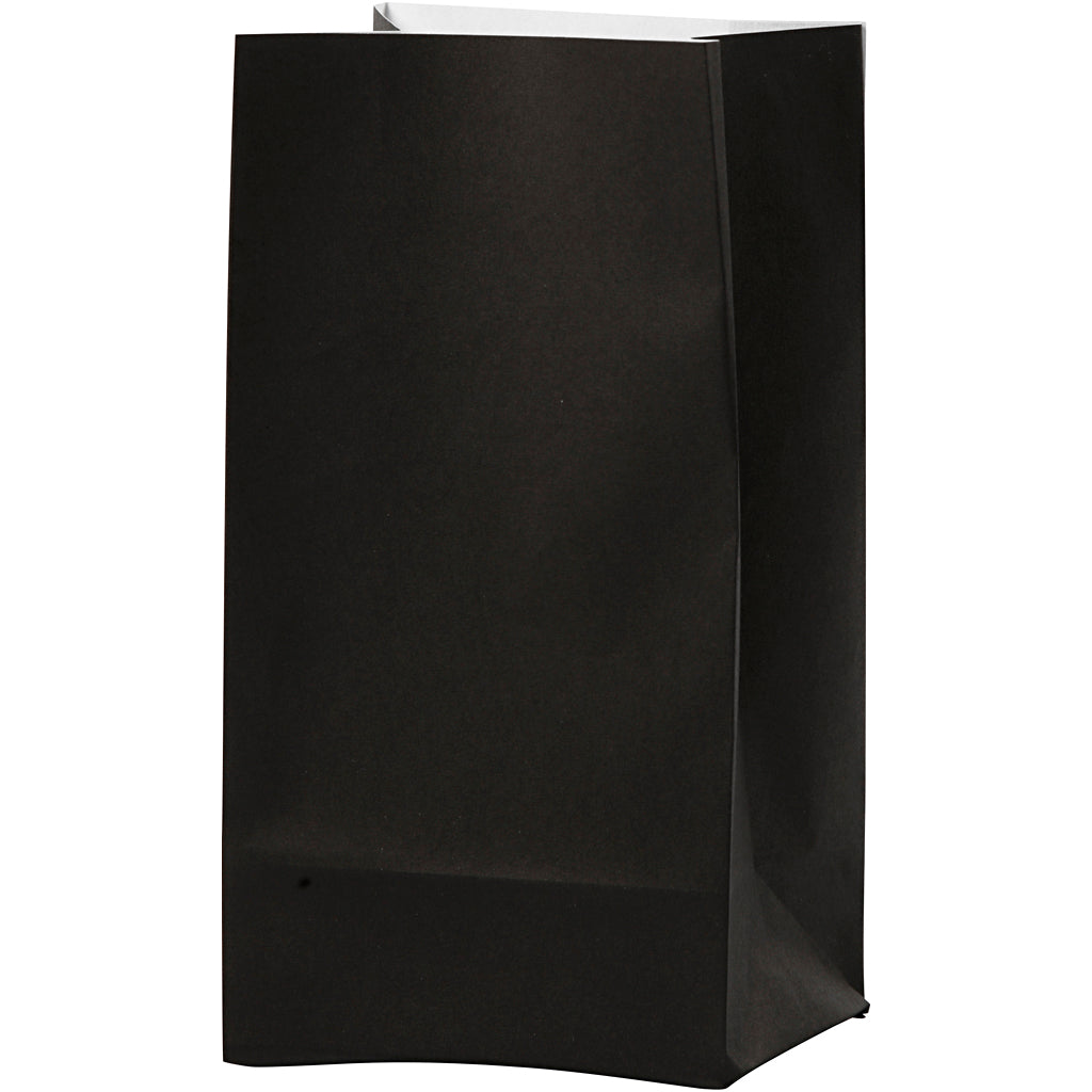 Paper Bag, black,  17 cm,  6x9 cm, 80 g, 10 pc