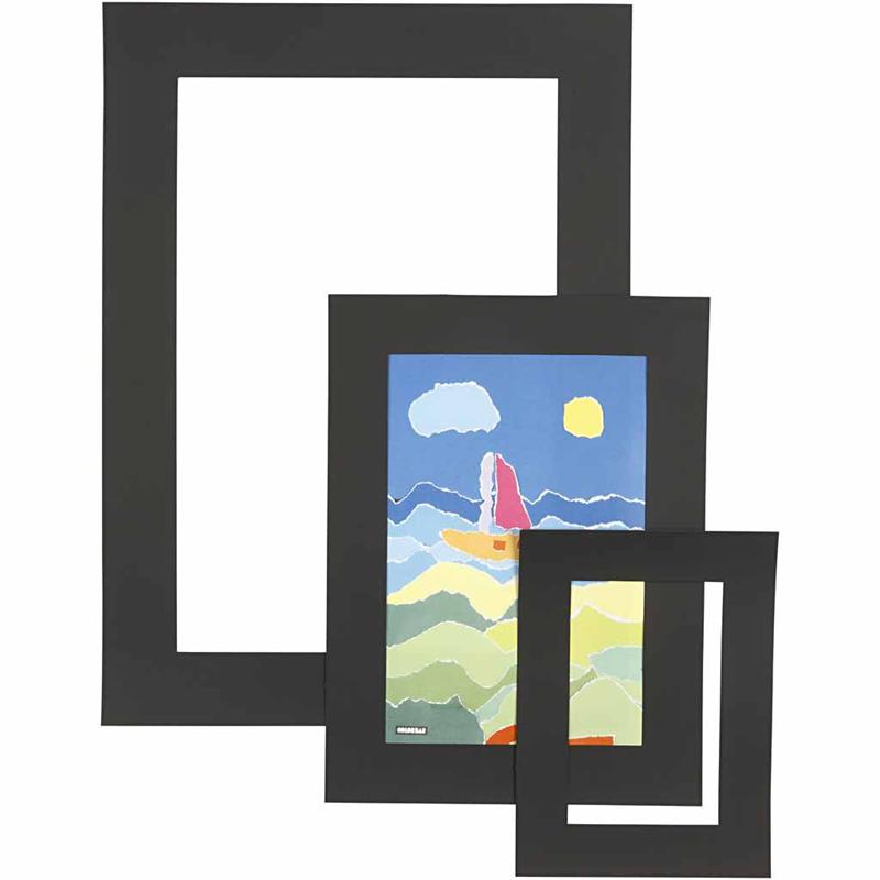 Picture Mount, thickness 0,4 mm, 270 g, black, 75 pc