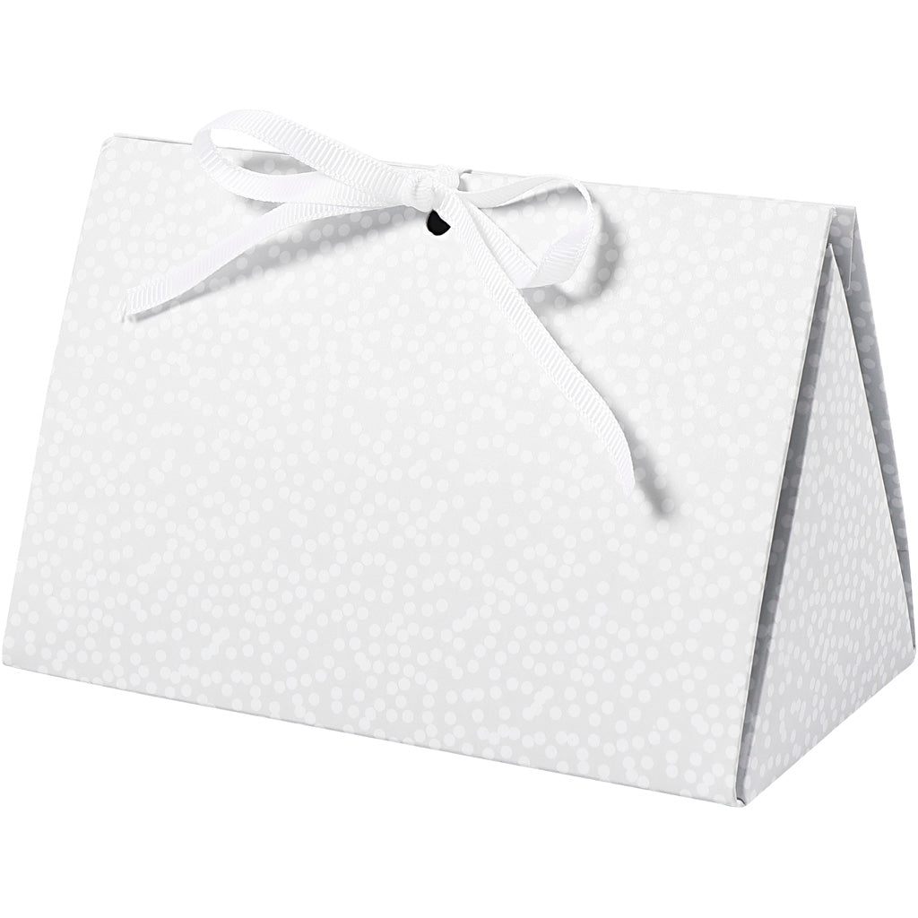 Folding gift box, dots, size 15x7x8 cm, 250 g, grey