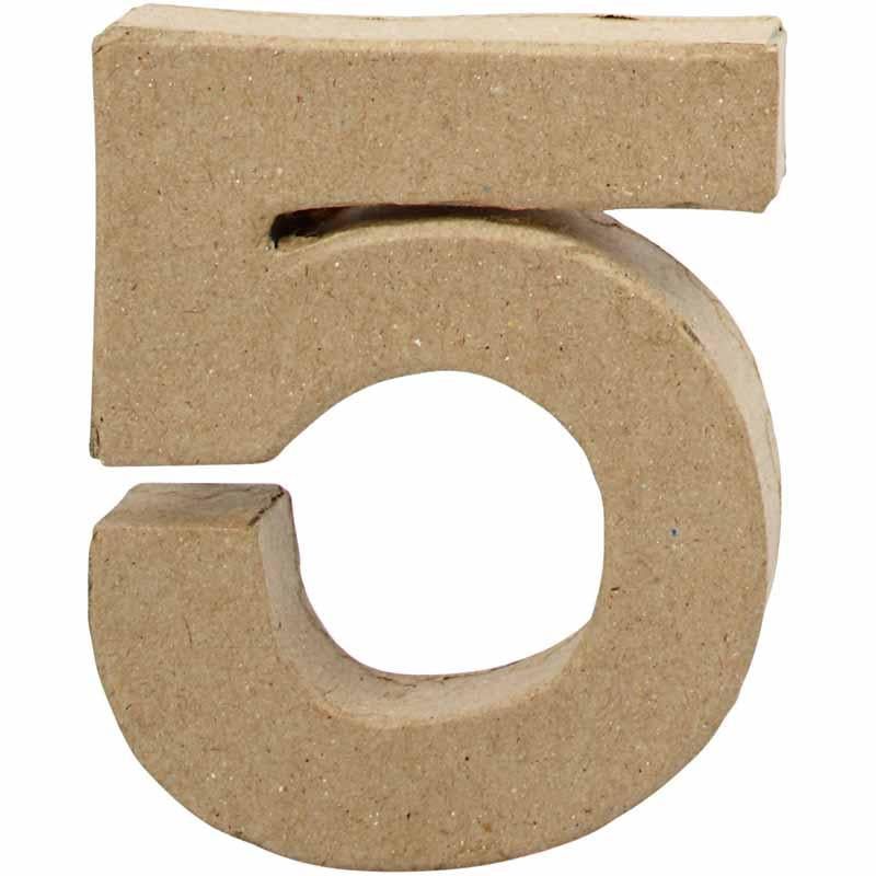 Number, 5, H: 10 cm, W: 8,5 cm, thickness 1,7 cm