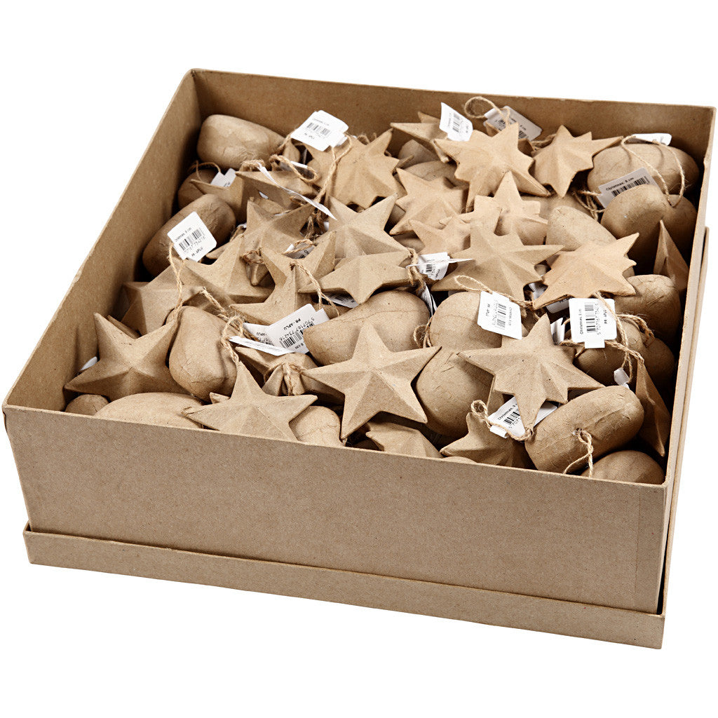 Weihnachtsschmuck - Sortiment, D 8 cm, 80 Stk/ 1 Pck [HOB-26788]