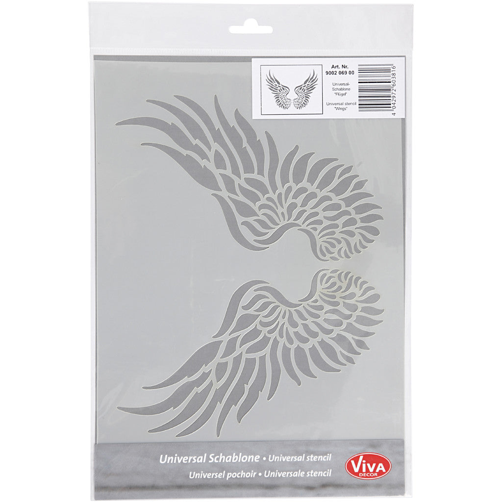 Schablone, Flügel, A4, Blatt 210x297 mm, 1 Stk [HOB-26970]