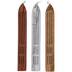 Siegelwachsstange, Gold, Silber, Bronze, L 10 cm, 3 Stk/ 1 Pck [HOB-27026]