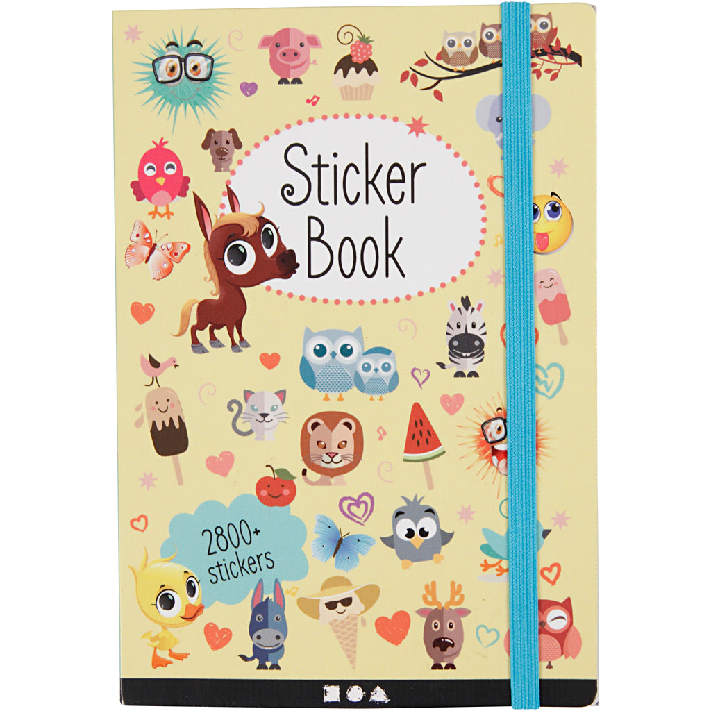 Sticker-Buch, Größe 11,5x17 cm, Stärke: 1,5 cm, 1Stck., 80 Seiten [HOB27070]