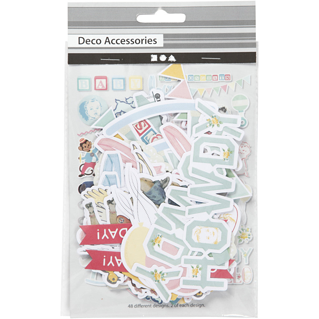 Etiketten, Baby, Größe 15-125 mm, 120 g, 48x2 Stk/ 1 Pck [HOB-27074]