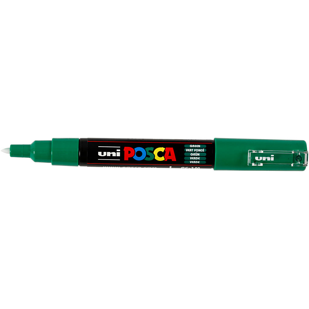 Posca Marker , Nr. PC-1M, Strichstärke 0,7 mm, extrafein, Grün, 1 Stk [HOB-273036]