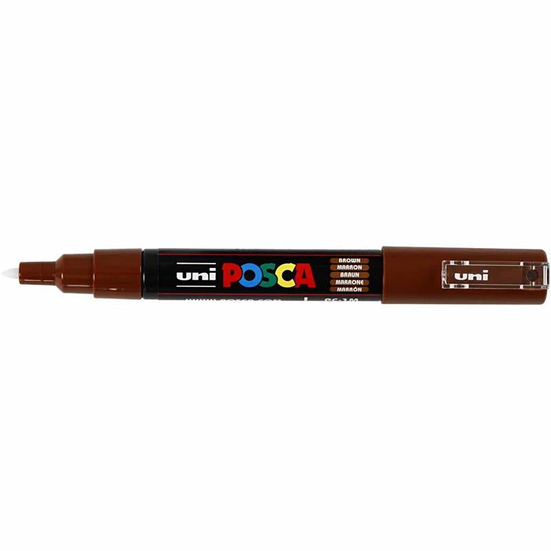 Posca Marker , Nr. PC-1M, Strichstärke 0,7 mm, extrafein, Braun, 1 Stk [HOB-273045]
