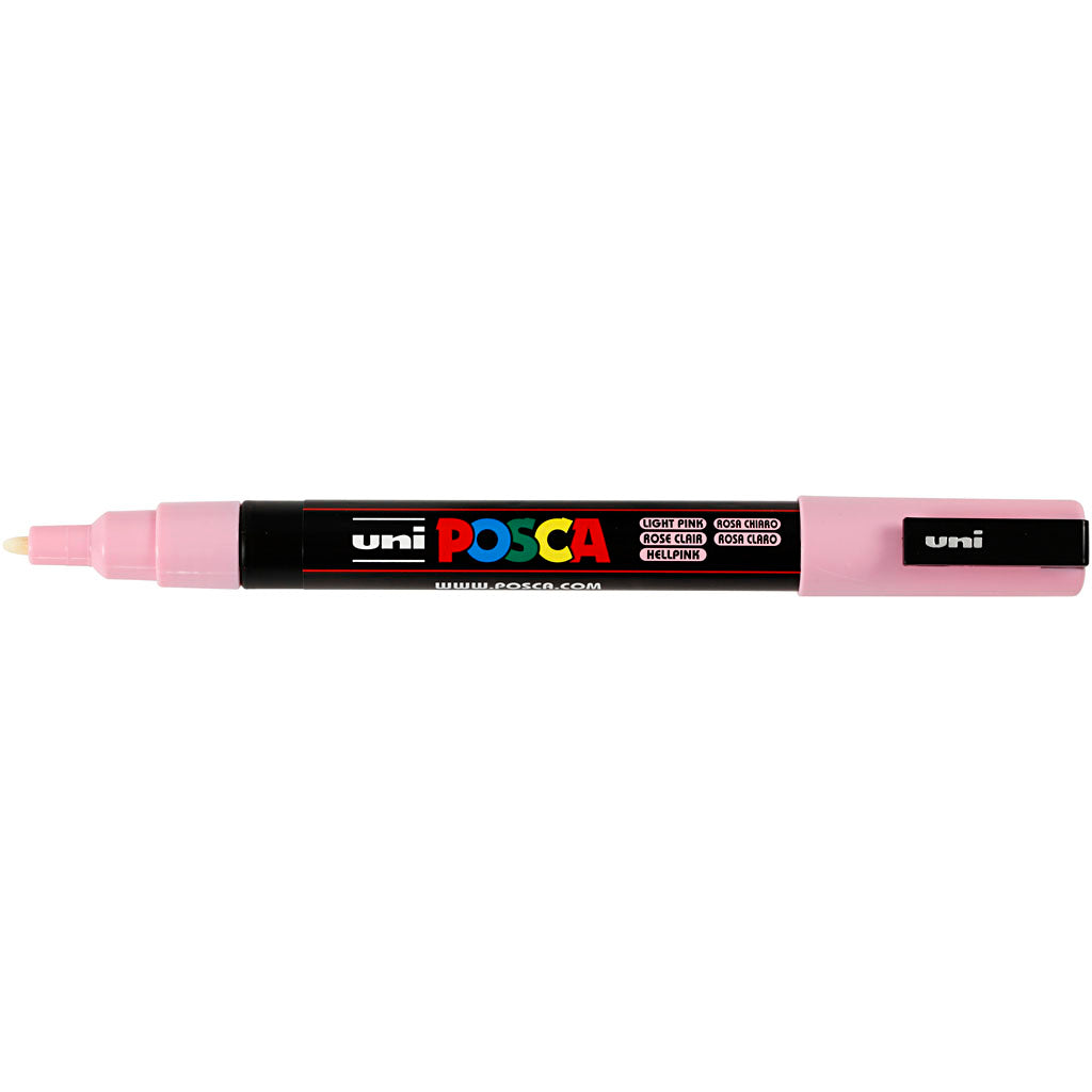 Posca Marker , Nr. PC-3M, Strichstärke 0,9-1,3 mm, fein, Hellpink, 1 Stk [HOB-274029]