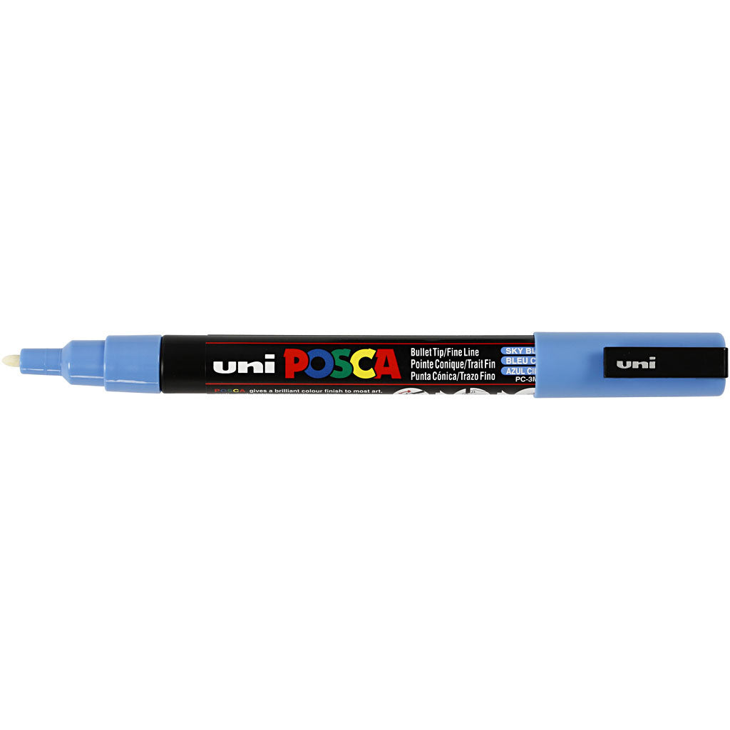 Posca Marker , Nr. PC-3M, Strichstärke 0,9-1,3 mm, fein, Himmelblau, 1 Stk [HOB-274031]