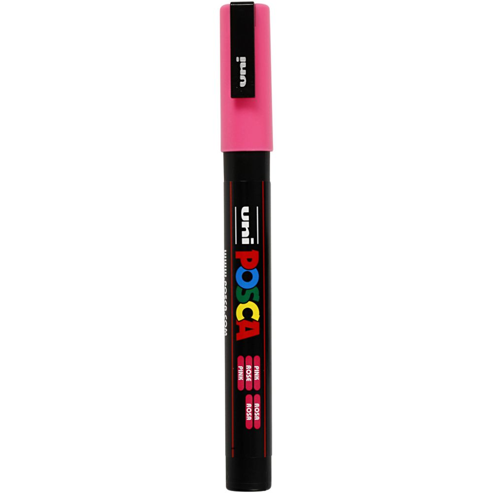 Posca Marker , Nr. PC-3M, Strichstärke 0,9-1,3 mm, fein, Pink, 1 Stk [HOB-274056]