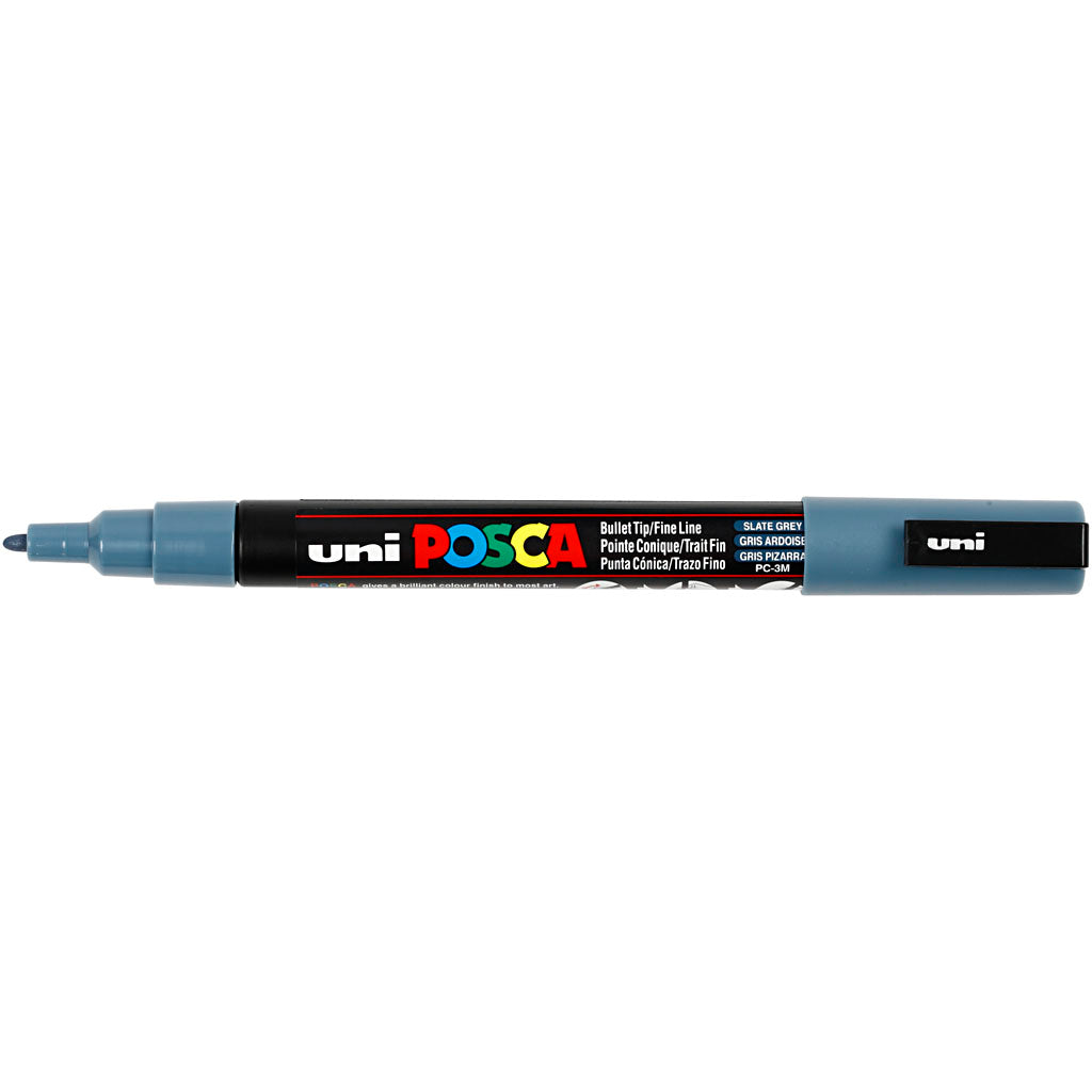 Posca Marker , Nr. PC-3M, Strichstärke 0,9-1,3 mm, fein, Schiefergrau, 1 Stk [HOB-274096]