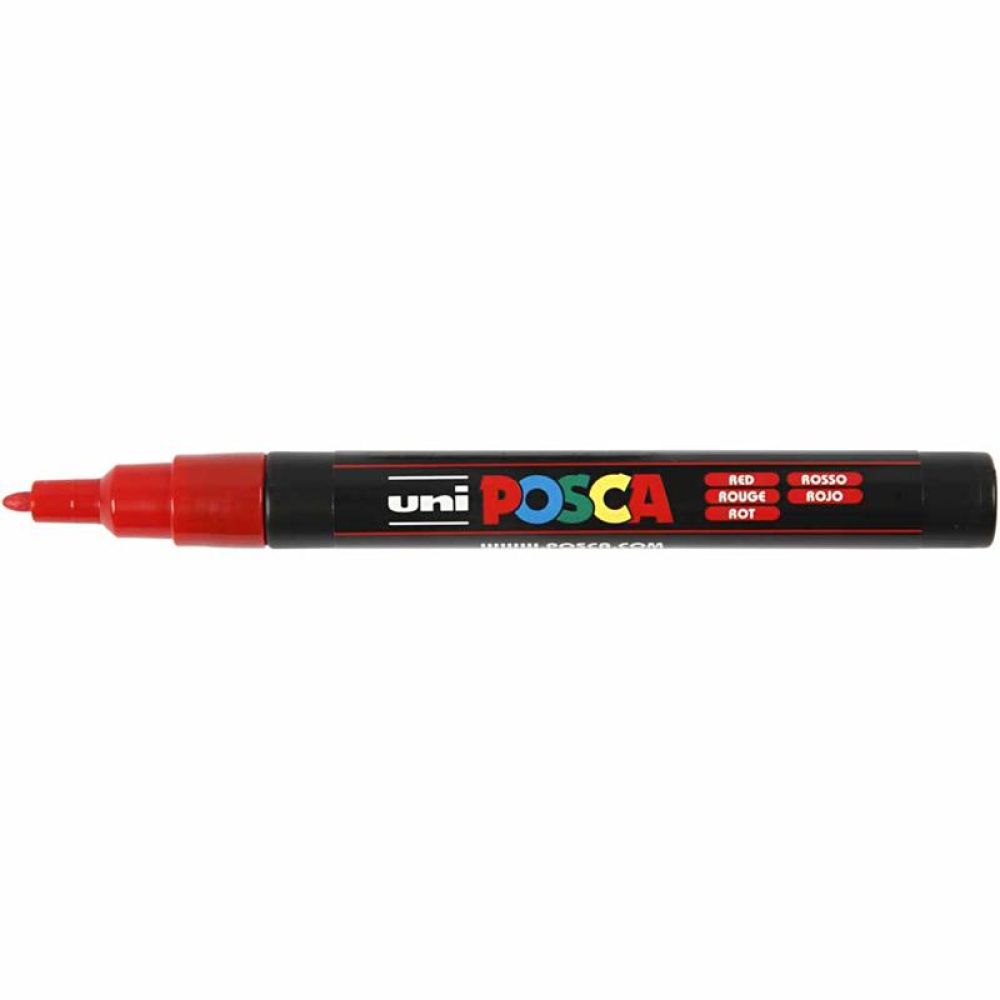 Posca Marker , Nr. PC-3M, Strichstärke 0,9-1,3 mm, fein, Sortierte Farben, 12 Stk/ 1 Pck [HOB-274900]