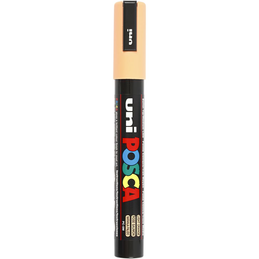 Posca Marker , Nr. PC-5M, Strichstärke 2,5 mm, Medium, Blassorange, 1 Stk [HOB-276030]