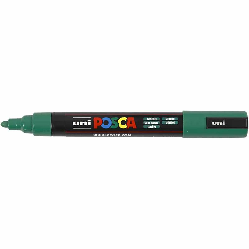 Posca Marker , Nr. PC-5M, Strichstärke 2,5 mm, Medium, Grün, 1 Stk [HOB-276036]
