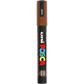 Posca Marker , Nr. PC-5M, Strichstärke 2,5 mm, Medium, Braun, 1 Stk [HOB-276045]