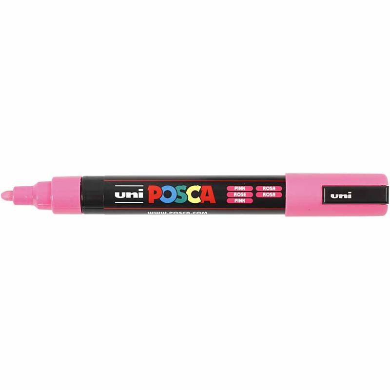 Posca Marker , Nr. PC-5M, Strichstärke 2,5 mm, Medium, Pink, 1 Stk [HOB-276056]