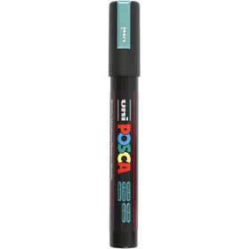 Posca Marker , Nr. PC-5M, Strichstärke 2,5 mm, Medium, Metallic-Grün, 1 Stk [HOB-276870]
