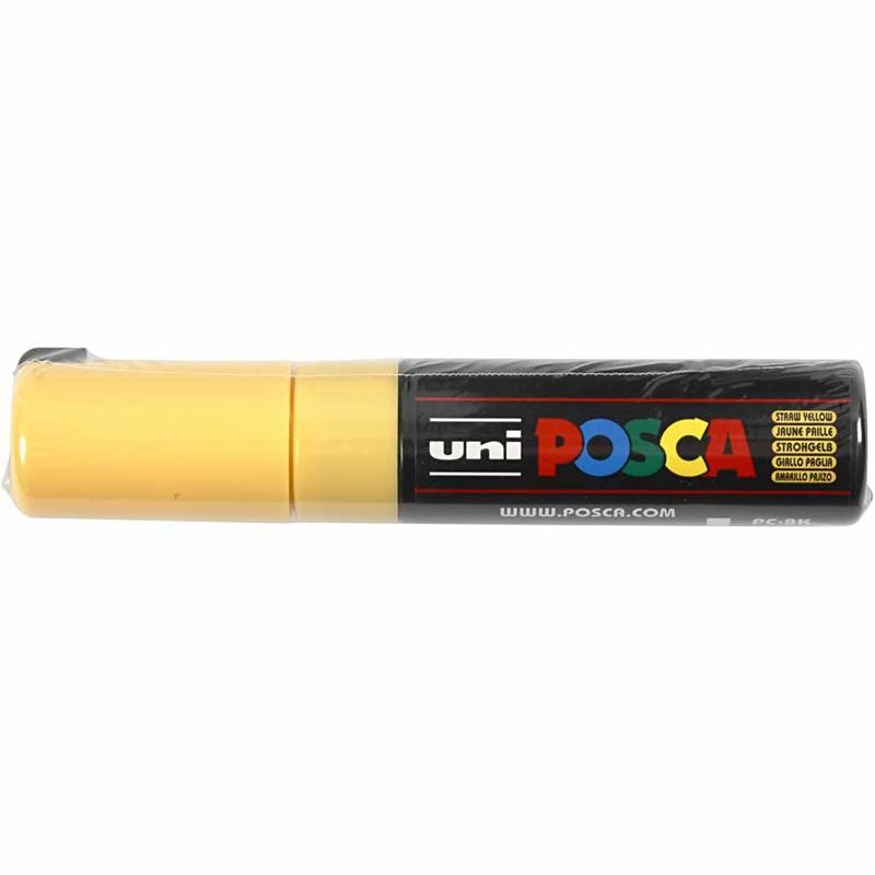 Posca Marker , Nr. PC-8K, Strichstärke 8 mm, breit, Strohgelb, 1 Stk [HOB-278038]