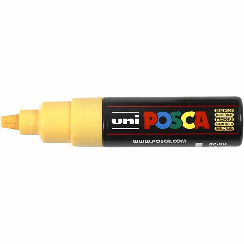 Posca Marker , Nr. PC-8K, Strichstärke 8 mm, breit, Strohgelb, 1 Stk [HOB-278038]