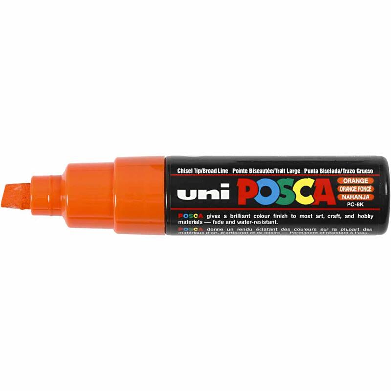 Posca Marker , Nr. PC-8K, Strichstärke 8 mm, breit, Orange, 1 Stk [HOB-278054]
