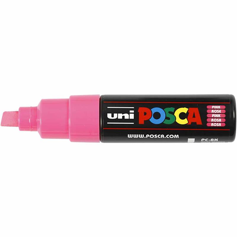 Posca Marker , Nr. PC-8K, Strichstärke 8 mm, breit, Pink, 1 Stk [HOB-278056]