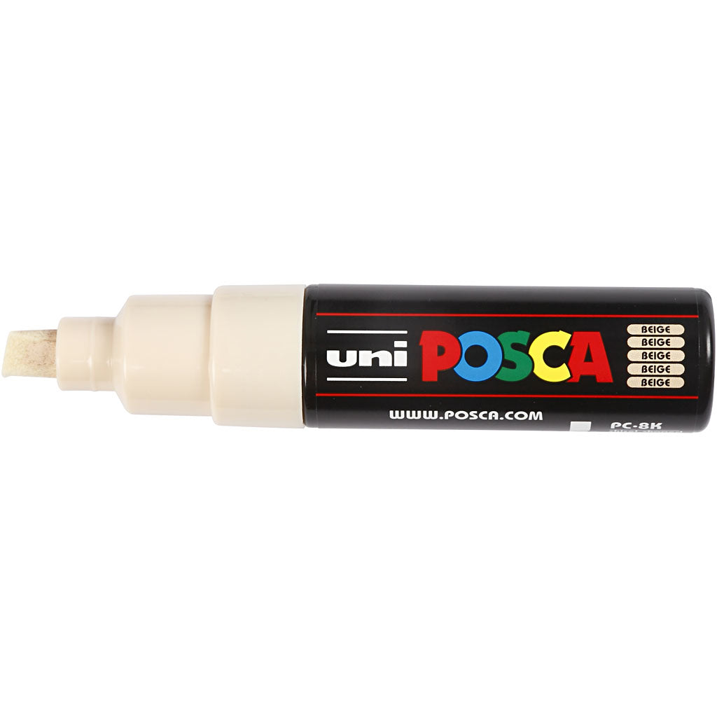 Posca Marker , Nr. PC-8K, Strichstärke 8 mm, breit, Beige, 1 Stk [HOB-278088]