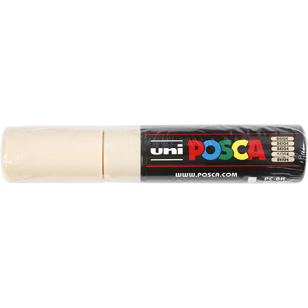 Posca Marker , Nr. PC-8K, Strichstärke 8 mm, breit, Beige, 1 Stk [HOB-278088]