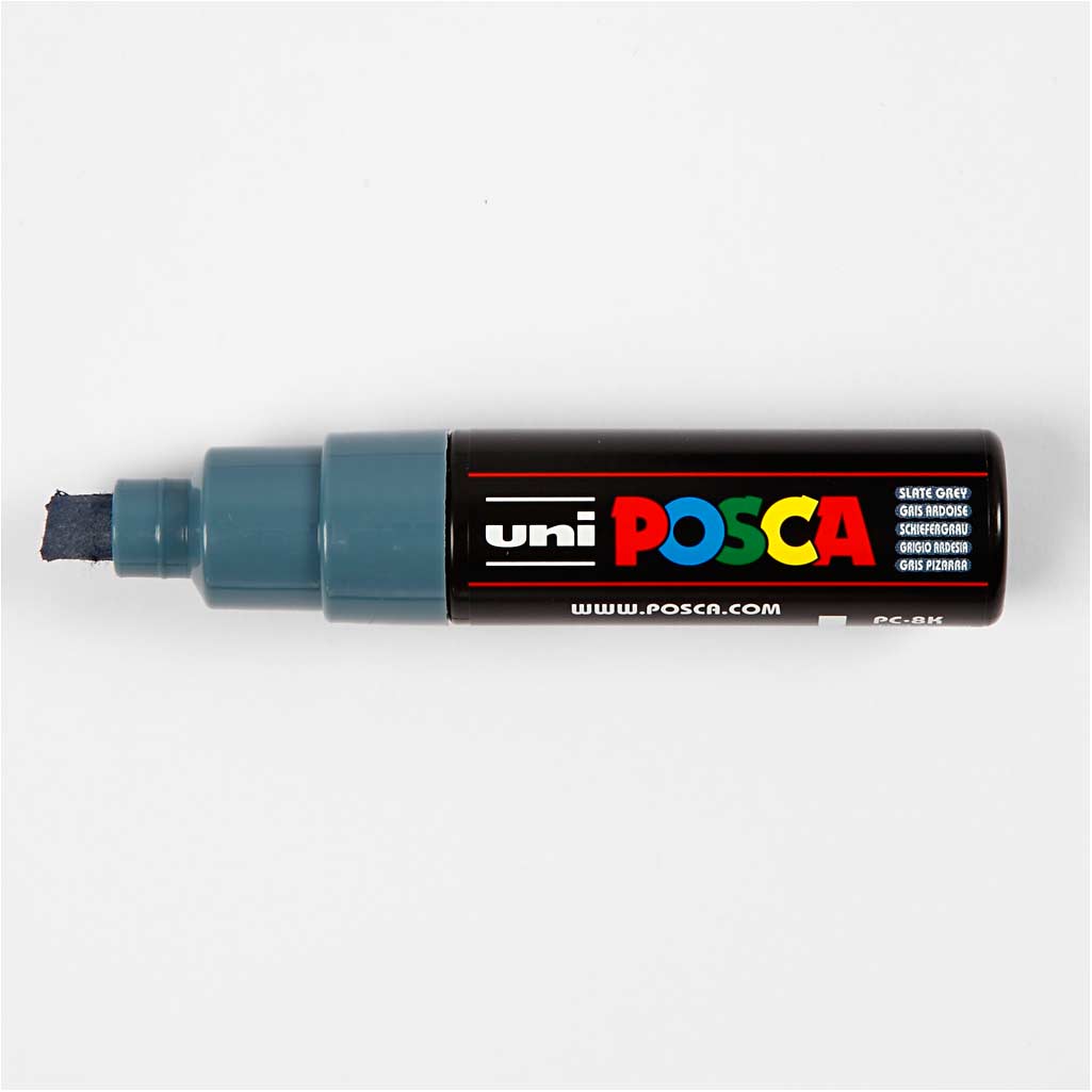 Posca Marker , Nr. PC-8K, Strichstärke 8 mm, breit, Schiefergrau, 1 Stk [HOB-278096]