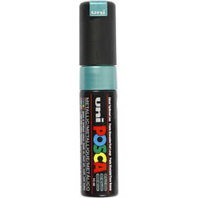 Posca Marker , Nr. PC-8K, Strichstärke 8 mm, breit, Metallic-Grün, 1 Stk [HOB-278870]