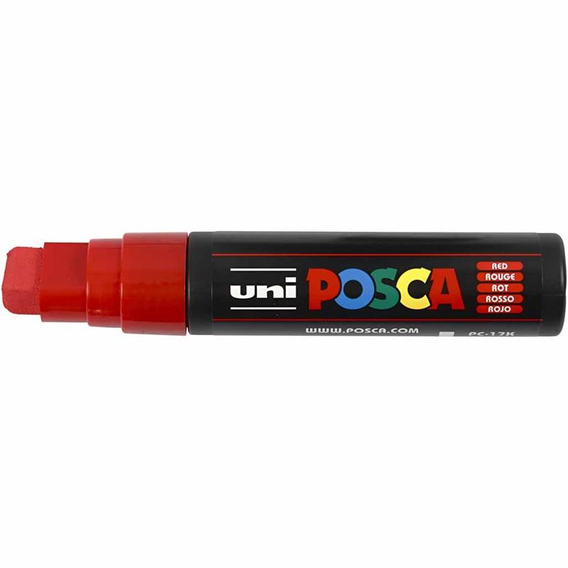 Posca Marker , Nr. PC-17K, Strichstärke 15 mm, extrabreit, Rot, 1 Stk [HOB-279040]