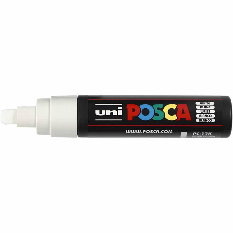Posca Marker , Nr. PC-17K, Strichstärke 15 mm, extrabreit, Weiß, 1 Stk [HOB-279052]