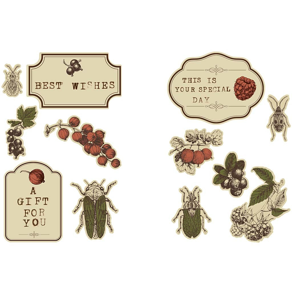 Stickers, 9x14 cm, 4 Bl. sort./ 1 Pck [HOB-27983]