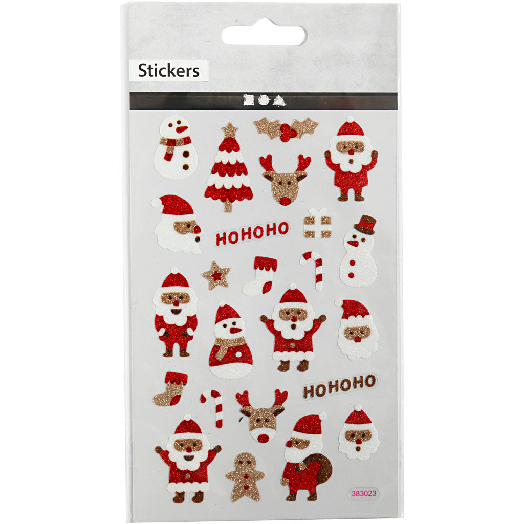 Glitzer-Sticker, Nikolaus, Blatt 10x16 cm, 1 Bl. [HOB-280013]