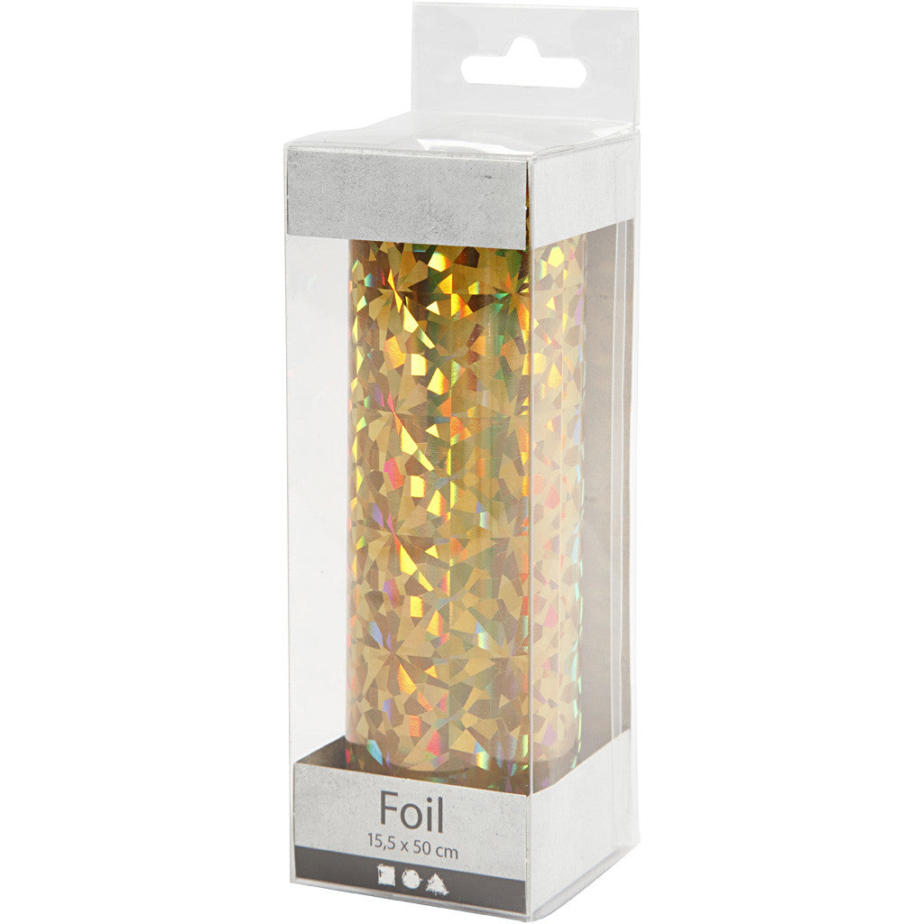 Dekofolie, B 15,5 cm, Dicke 0,02 mm, Gold, 50 cm/ 1 Rolle [HOB-283568]