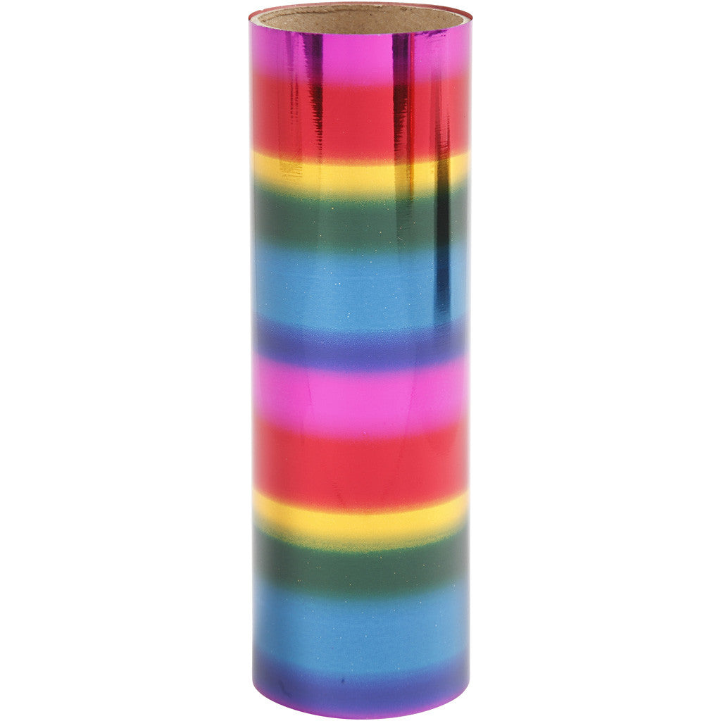 Dekofolie, B 15,5 cm, Dicke 0,02 mm, Regenbogenfarben, 50 cm/ 1 Rolle [HOB-283570]
