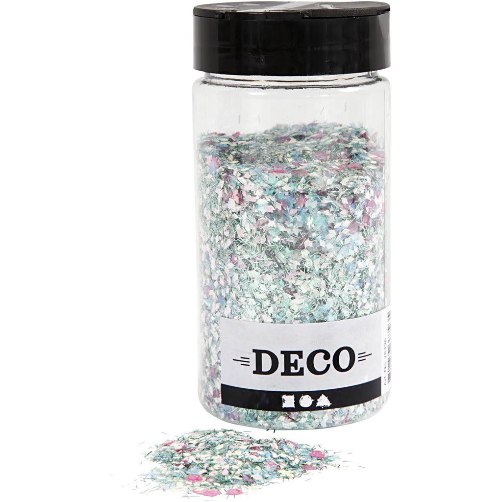 Pailetten-/Glitter - Sortiment, Pastellfarben, 170 g/ 1 Dose [HOB-28396]