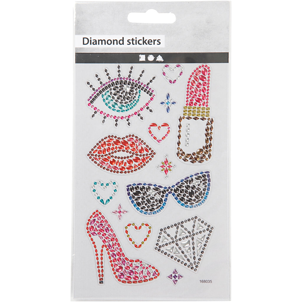 Diamant-Sticker, Party, Blatt 10x16 cm, 1 Bl. [HOB-284031]