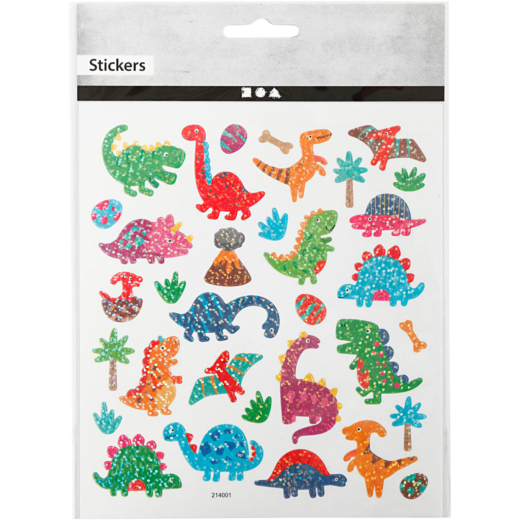Sticker, Dinos, Blatt 15x16,5 cm, 1 Bl. [HOB-29049]