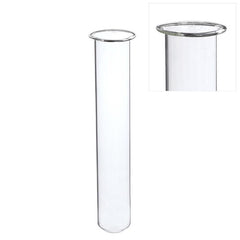 Glas-Reagenzgläser Ø 3 cm, H. 20 cm, mit Ring Ø 4 cm (6 Stück) [IFS-29205]