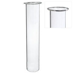Glas-Reagenzgläser Ø 4 cm, H. 28 cm, mit Ring Ø 5 cm (6 Stück) [IFS-29208]