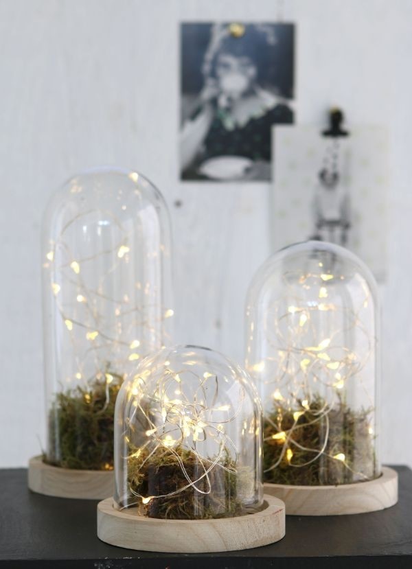 Glaskuppel mit Holzsockel 12x13cm (1 Stück) [IFS-29422]